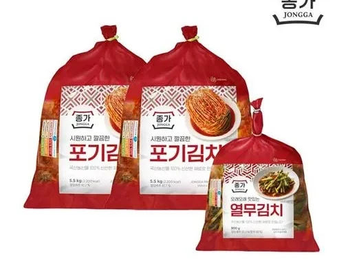 최고 인기 종가 종가집 중부식 포기김치 11kg 갓김치 400g 리뷰