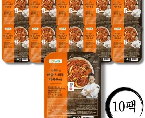 극찬받는 백종원의 매콤 느타리 제육볶음 300g x 10팩 Best8추천