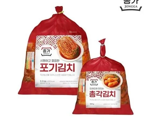 다들 사는  종가 중부식 포기김치 11kg (5.5kg X 2 리뷰